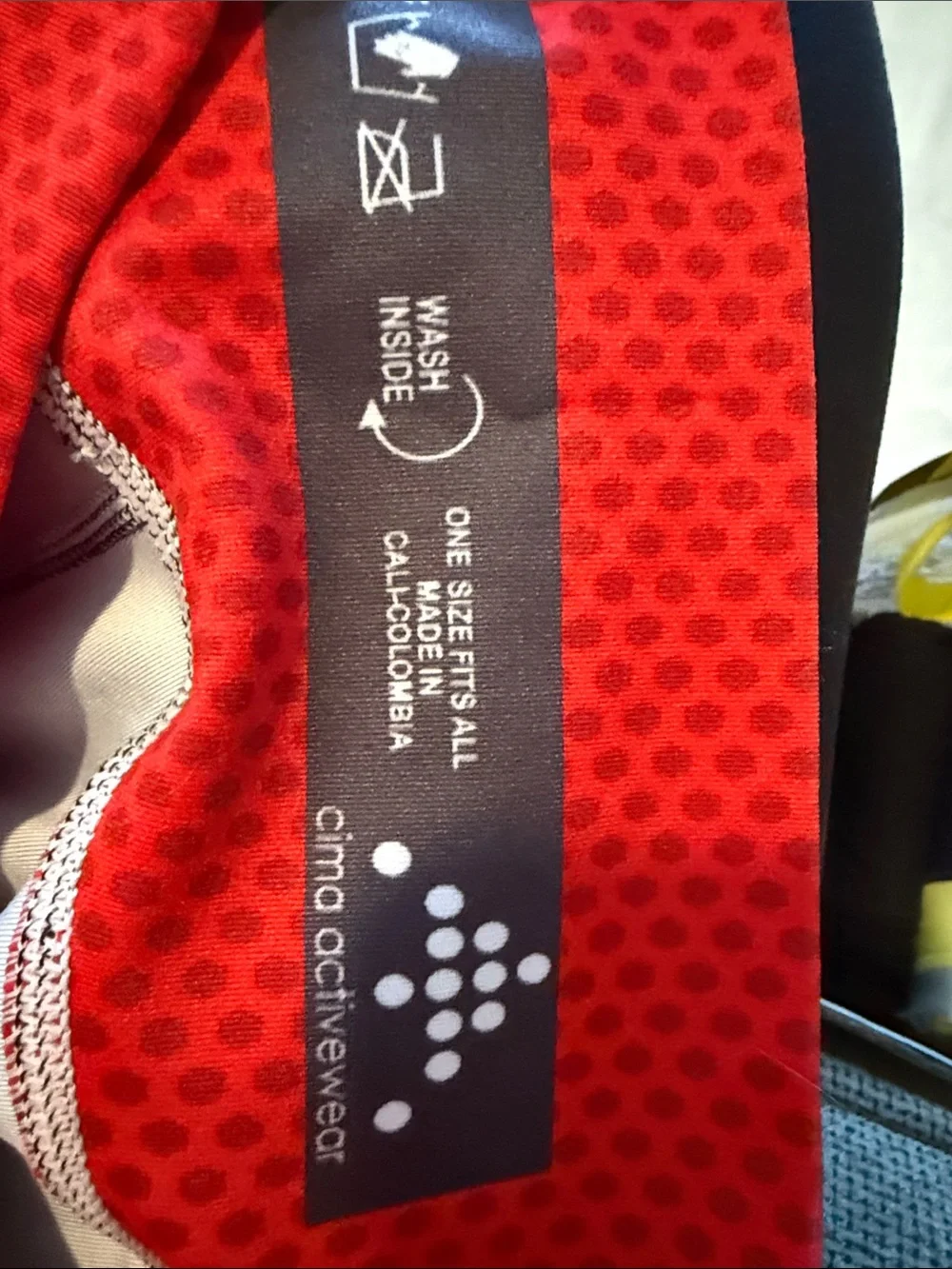 Athletic Red, Navy & White Women's Performance Leggings. OS Cima activewear